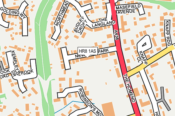 HR8 1AS map - OS OpenMap – Local (Ordnance Survey)