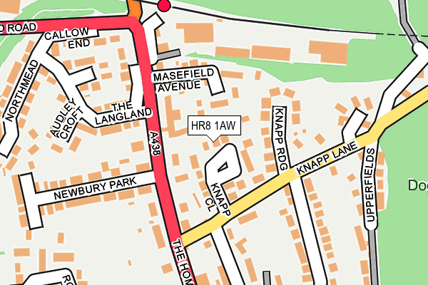 HR8 1AW map - OS OpenMap – Local (Ordnance Survey)