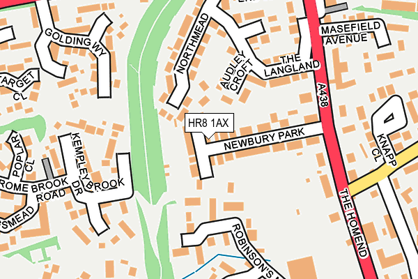 HR8 1AX map - OS OpenMap – Local (Ordnance Survey)