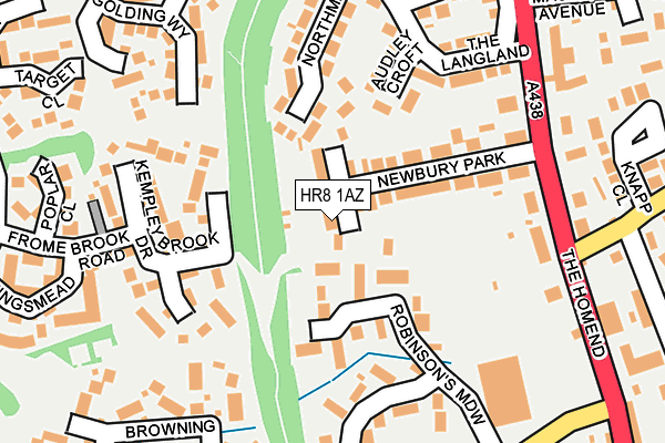 HR8 1AZ map - OS OpenMap – Local (Ordnance Survey)
