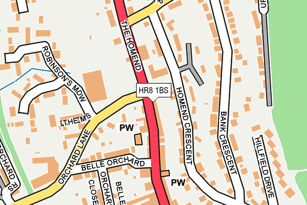 HR8 1BS map - OS OpenMap – Local (Ordnance Survey)