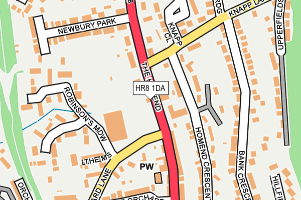 HR8 1DA map - OS OpenMap – Local (Ordnance Survey)