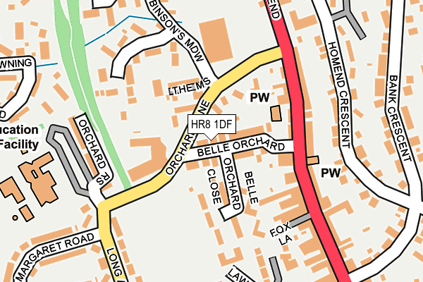 HR8 1DF map - OS OpenMap – Local (Ordnance Survey)