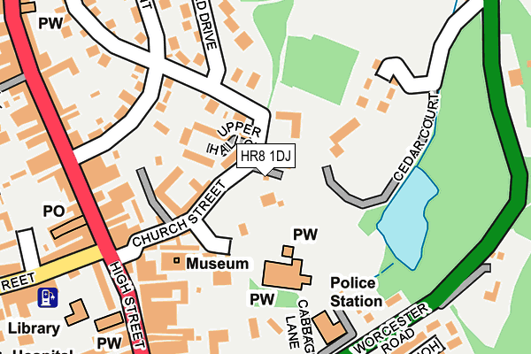 HR8 1DJ map - OS OpenMap – Local (Ordnance Survey)