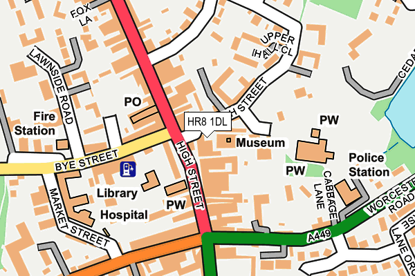 HR8 1DL map - OS OpenMap – Local (Ordnance Survey)