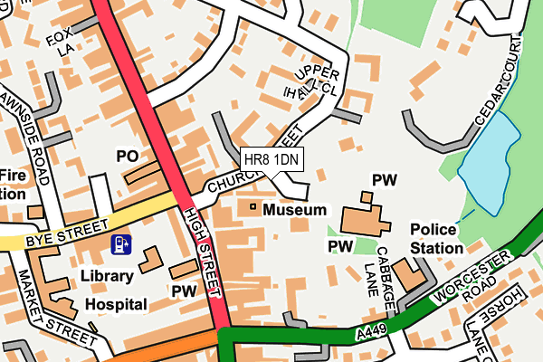 HR8 1DN map - OS OpenMap – Local (Ordnance Survey)