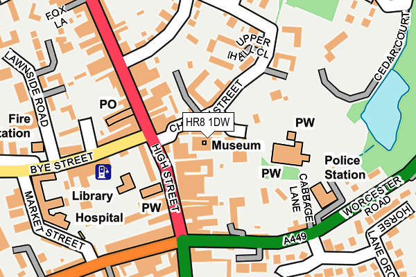 HR8 1DW map - OS OpenMap – Local (Ordnance Survey)