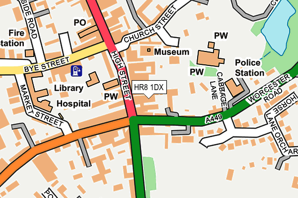 HR8 1DX map - OS OpenMap – Local (Ordnance Survey)