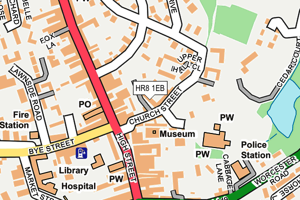 HR8 1EB map - OS OpenMap – Local (Ordnance Survey)