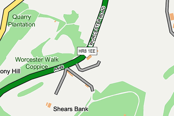 HR8 1EE map - OS OpenMap – Local (Ordnance Survey)