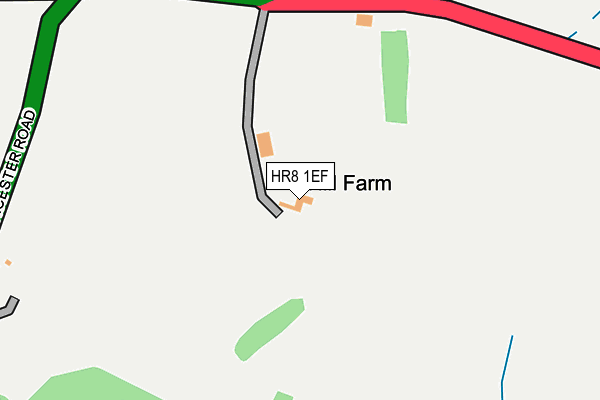 HR8 1EF map - OS OpenMap – Local (Ordnance Survey)