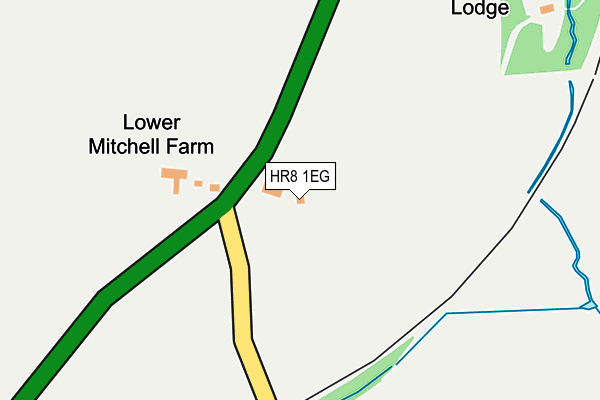 HR8 1EG map - OS OpenMap – Local (Ordnance Survey)