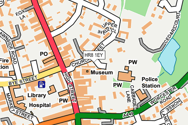 HR8 1EY map - OS OpenMap – Local (Ordnance Survey)