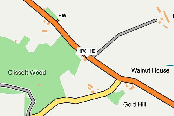 HR8 1HE map - OS OpenMap – Local (Ordnance Survey)