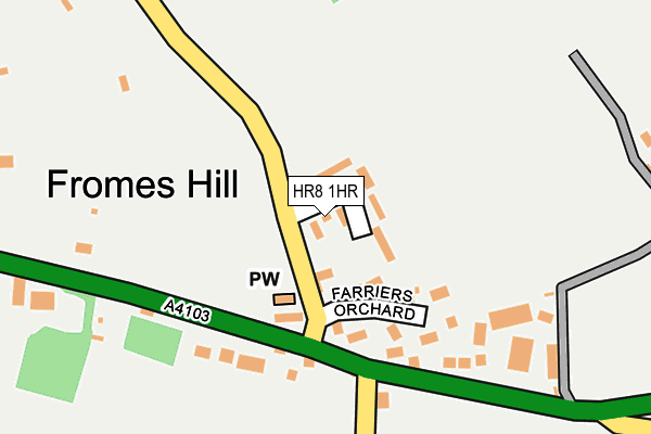 HR8 1HR map - OS OpenMap – Local (Ordnance Survey)