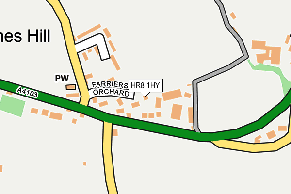 HR8 1HY map - OS OpenMap – Local (Ordnance Survey)