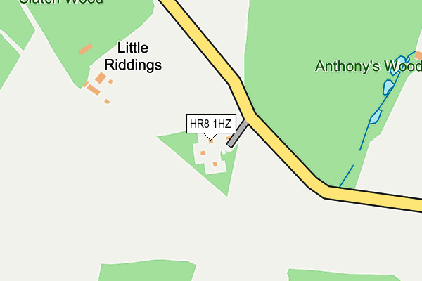 HR8 1HZ map - OS OpenMap – Local (Ordnance Survey)