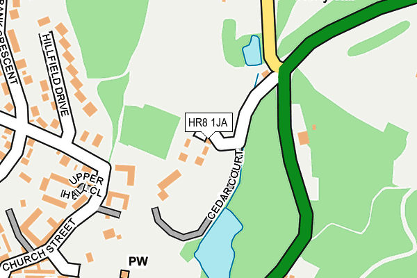 HR8 1JA map - OS OpenMap – Local (Ordnance Survey)