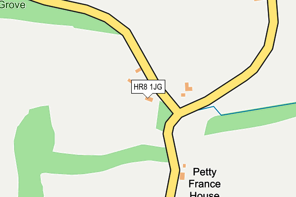 HR8 1JG map - OS OpenMap – Local (Ordnance Survey)