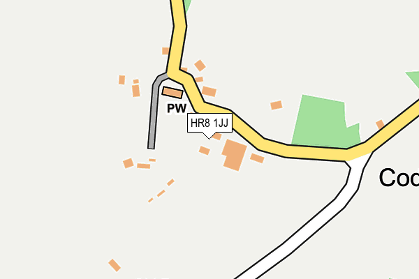 HR8 1JJ map - OS OpenMap – Local (Ordnance Survey)