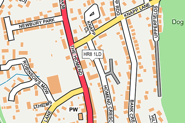 HR8 1LD map - OS OpenMap – Local (Ordnance Survey)