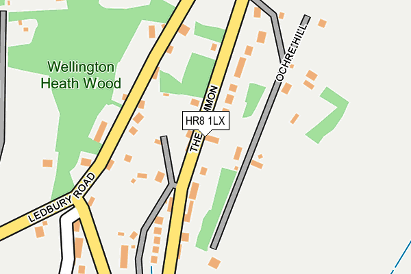 HR8 1LX map - OS OpenMap – Local (Ordnance Survey)