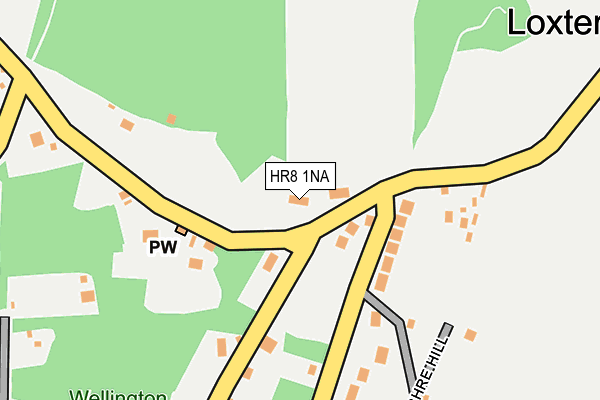 HR8 1NA map - OS OpenMap – Local (Ordnance Survey)