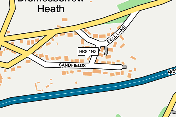 HR8 1NX map - OS OpenMap – Local (Ordnance Survey)