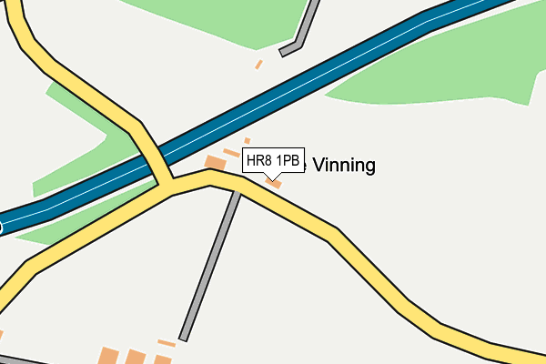 HR8 1PB map - OS OpenMap – Local (Ordnance Survey)