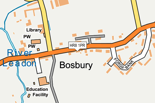 HR8 1PR map - OS OpenMap – Local (Ordnance Survey)