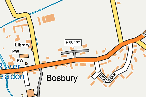 HR8 1PT map - OS OpenMap – Local (Ordnance Survey)