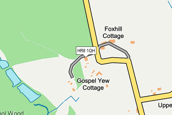 HR8 1QH map - OS OpenMap – Local (Ordnance Survey)