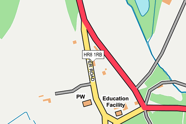 HR8 1RB map - OS OpenMap – Local (Ordnance Survey)