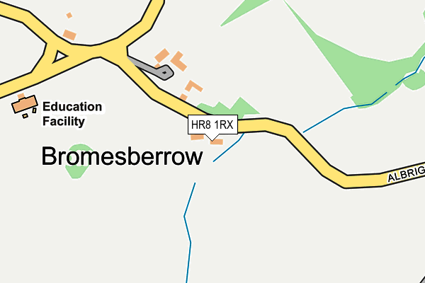 HR8 1RX map - OS OpenMap – Local (Ordnance Survey)