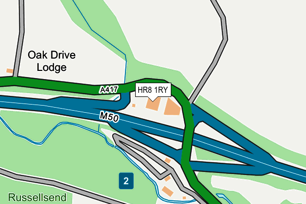 HR8 1RY map - OS OpenMap – Local (Ordnance Survey)