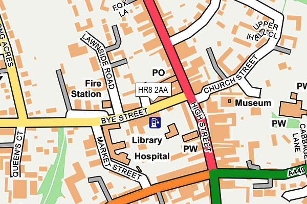 HR8 2AA map - OS OpenMap – Local (Ordnance Survey)