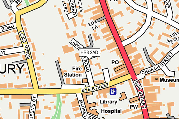 HR8 2AD map - OS OpenMap – Local (Ordnance Survey)