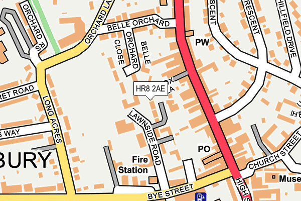HR8 2AE map - OS OpenMap – Local (Ordnance Survey)