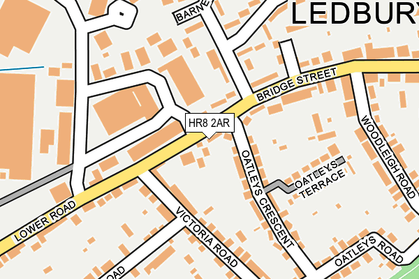 HR8 2AR map - OS OpenMap – Local (Ordnance Survey)