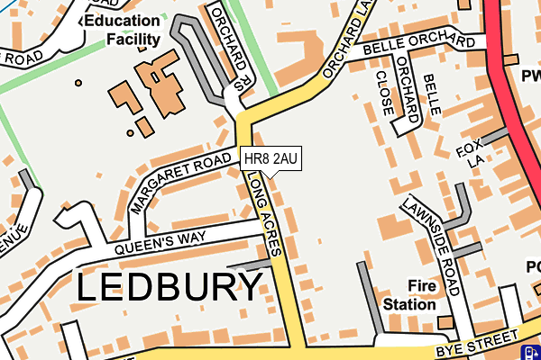 HR8 2AU map - OS OpenMap – Local (Ordnance Survey)