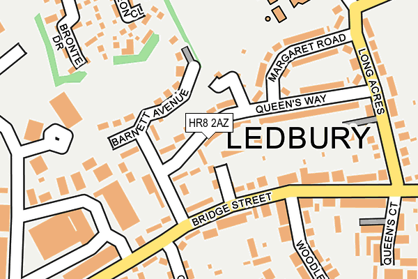 HR8 2AZ map - OS OpenMap – Local (Ordnance Survey)