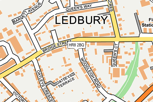 HR8 2BQ map - OS OpenMap – Local (Ordnance Survey)