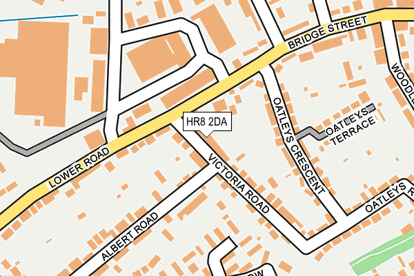 HR8 2DA map - OS OpenMap – Local (Ordnance Survey)