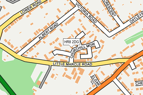 HR8 2DG map - OS OpenMap – Local (Ordnance Survey)