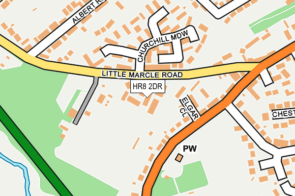HR8 2DR map - OS OpenMap – Local (Ordnance Survey)