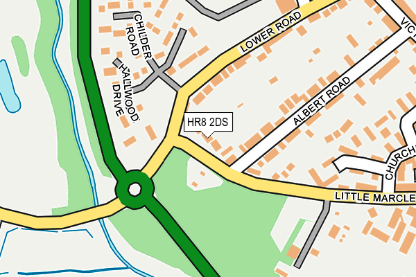 HR8 2DS map - OS OpenMap – Local (Ordnance Survey)