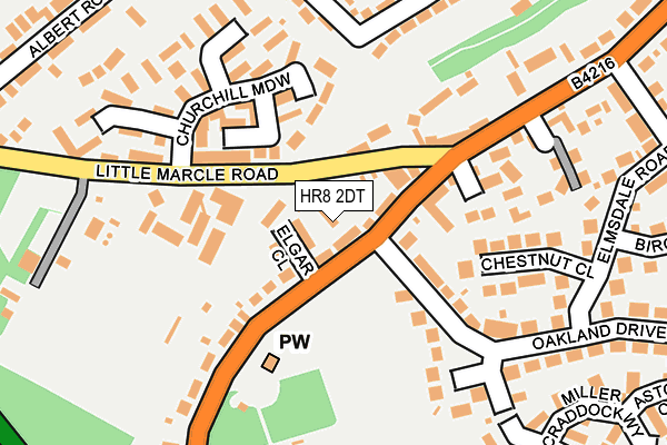 HR8 2DT map - OS OpenMap – Local (Ordnance Survey)