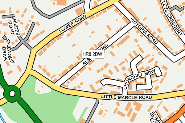 HR8 2DW map - OS OpenMap – Local (Ordnance Survey)