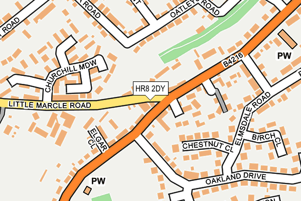 HR8 2DY map - OS OpenMap – Local (Ordnance Survey)