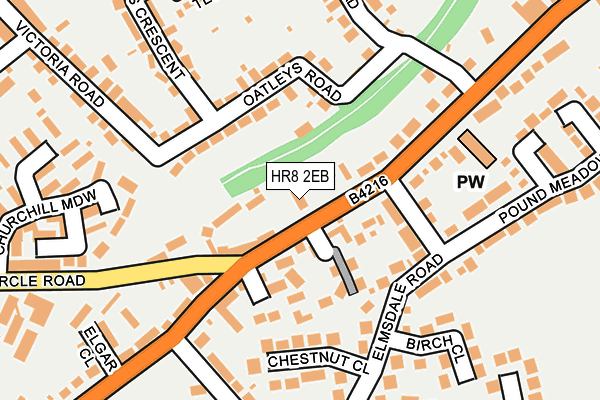 HR8 2EB map - OS OpenMap – Local (Ordnance Survey)